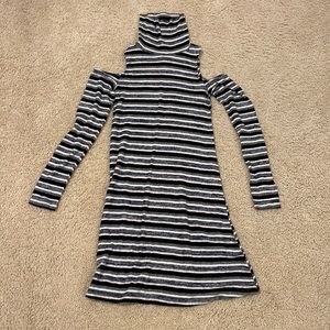 Soft & Sexy Striped Turtleneck Dress